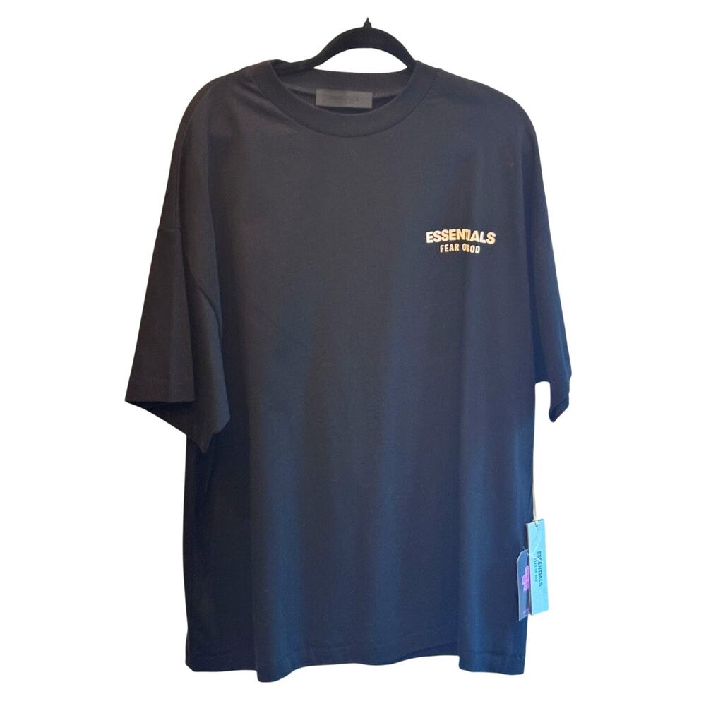 NWT Jet Black Fear of God Essentials Classic Short Sleeve Tee SMALL - Picture 4 of 7